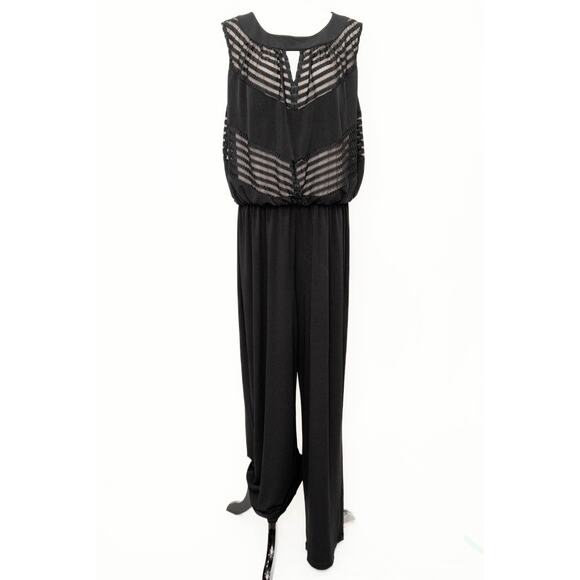 London Times Women's Formal Black Jumpsuit Plus Size 2X - Picture 1 of 12